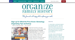 Desktop Screenshot of organizeyourfamilyhistory.com